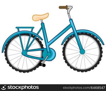 Transport facility bicycle. Transport facility bicycle on white background is insulated