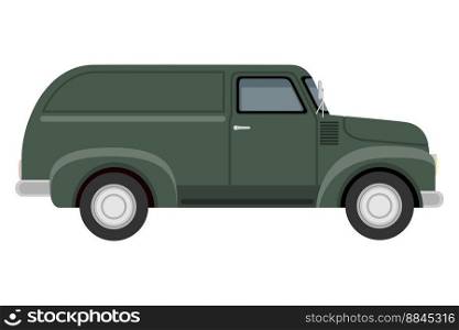 transport for the transportation of goods or passengers flat icon vector illustration isolated on white background