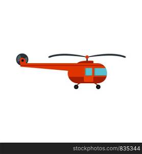 Transport helicopter icon. Flat illustration of transport helicopter vector icon for web isolated on white. Transport helicopter icon, flat style