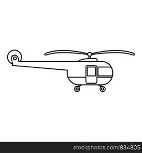 Transport helicopter icon. Outline transport helicopter vector icon for web design isolated on white background. Transport helicopter icon, outline style