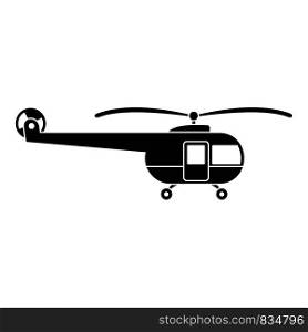 Transport helicopter icon. Simple illustration of transport helicopter vector icon for web design isolated on white background. Transport helicopter icon, simple style