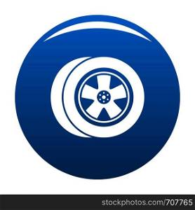 Transport icon vector blue circle isolated on white background . Transport icon blue vector