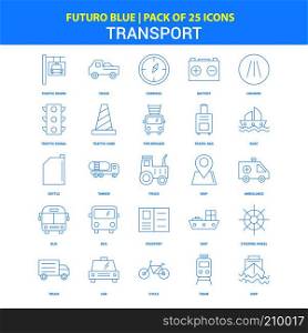 Transport Icons - Futuro Blue 25 Icon pack