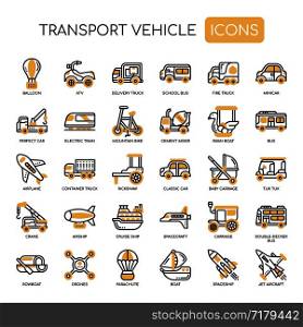 Transport Vehicle 2 , Thin Line and Pixel Perfect Icons