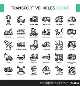 Transport Vehicle 2 , Thin Line and Pixel Perfect Icons
