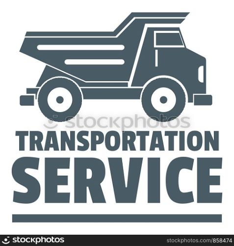 Transportation company logo. Simple illustration of transportation company vector logo for web. Transportation company logo, simple gray style