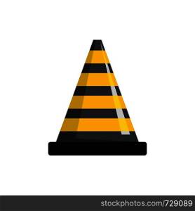 Transportation cone icon. Flat illustration of transportation cone cone vector icon for web. Transportation cone icon, flat style