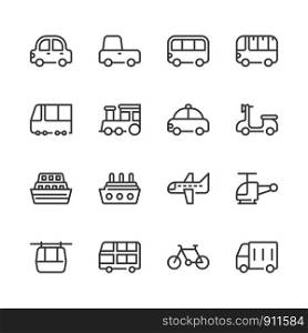 Transportation icon set.Vector illustration