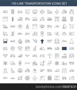 Transportation icons Royalty Free Vector Image