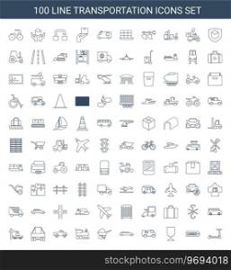 Transportation icons Royalty Free Vector Image