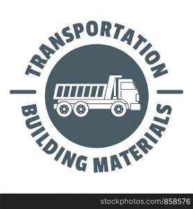 Transportation service logo. Simple illustration of transportation service vector logo for web. Transportation service logo, simple gray style