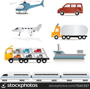 transportation set. transportation set vector art