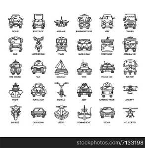 Transportation , Thin Line and Pixel Perfect Icons