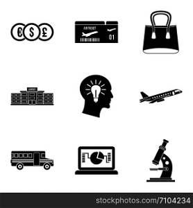Trap icons set. Simple set of 9 trap vector icons for web isolated on white background. Trap icons set, simple style