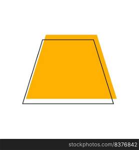 trapezoidal geometric icon  vector illustration design