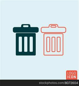 Trash basket icon. Trash icon. Trash basket symbol. Vector illustration