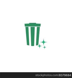 Trash bin icon logo design illustration template vector