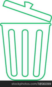 trash bin icon sign design