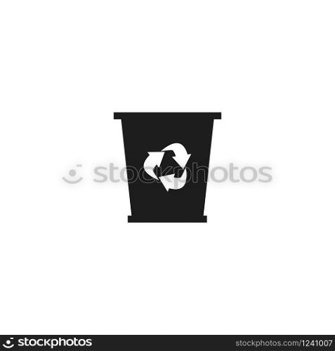 Trash bin logo icon vector template design