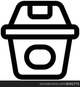 Trash can for waste and junk disposal