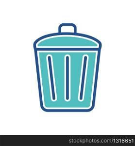 trash can icon design, flat style icon collection
