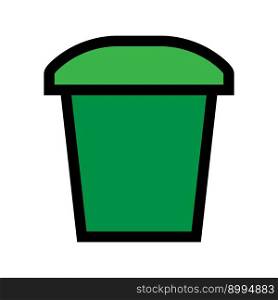 Trash can icon line isolated on white background. Black flat thin icon on modern outline style. Linear symbol and editable stroke. Simple and pixel perfect stroke vector illustration