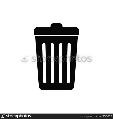 Trash Can Icon Logo Template Illustration Design. Vector EPS 10.