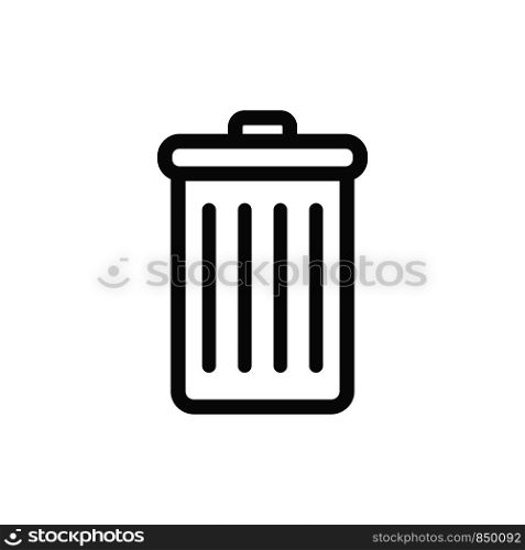 Trash Can Icon Logo Template Illustration Design. Vector EPS 10.