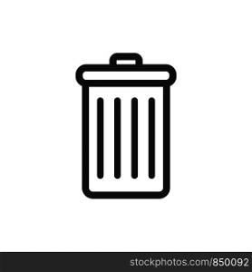 Trash Can Icon Logo Template Illustration Design. Vector EPS 10.