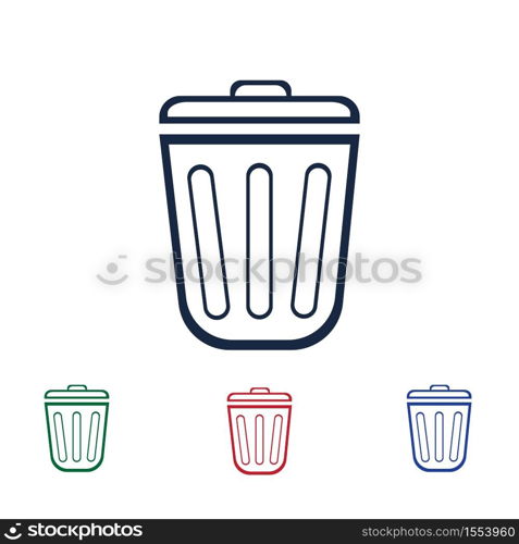 trash can icon vector illustration