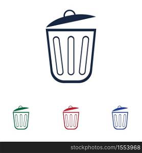 trash can icon vector illustration