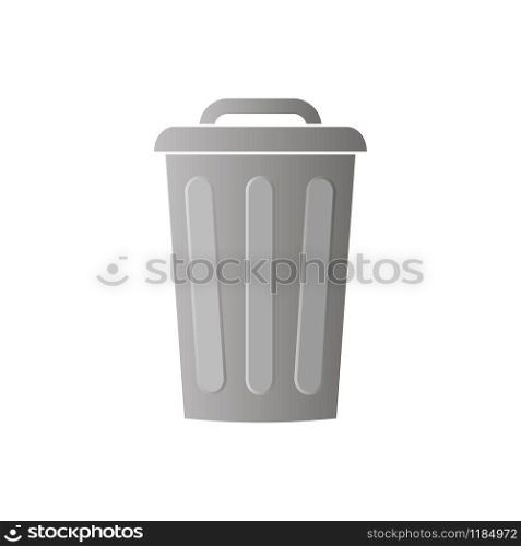 Trash can icon vector isolated on white background. Trash can icon vector isolated on white