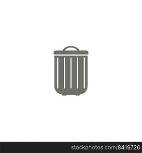 trash can icon vector logo design illustration