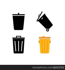 trash can vector icon illustration template design