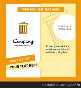 Trash Company Brochure Template. Vector Busienss Template