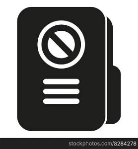 Trash folder icon simple vector. User blacklist. Data internet. Trash folder icon simple vector. User blacklist