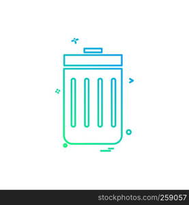 Trash icon design vector