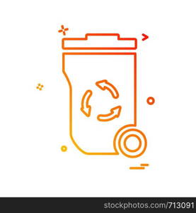 Trash icon design vector