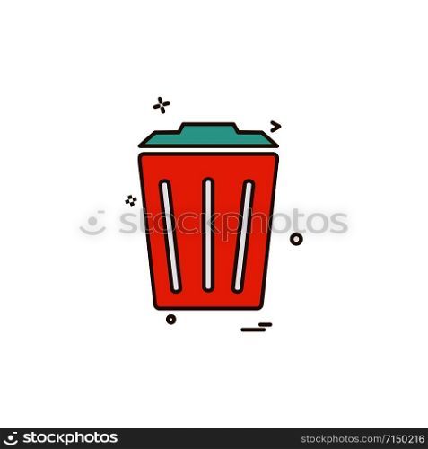 Trash icon design vector