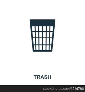 Trash icon. Line style icon design. UI. Illustration of trash icon. Pictogram isolated on white. Ready to use in web design, apps, software, print. Trash icon. Line style icon design. UI. Illustration of trash icon. Pictogram isolated on white. Ready to use in web design, apps, software, print.
