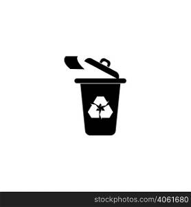 trash icon logo vector design template