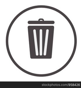 trash icon on white background. flat style. trash icon for your web site design, logo, app, UI. delete symbol. trash can sign.