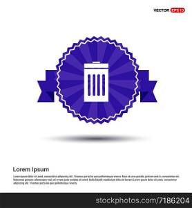 Trash icon - Purple Ribbon banner