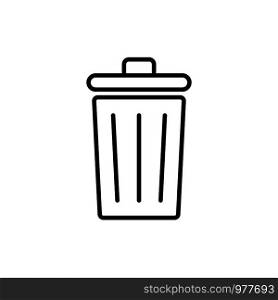 Trash icon symbol simple design on white background