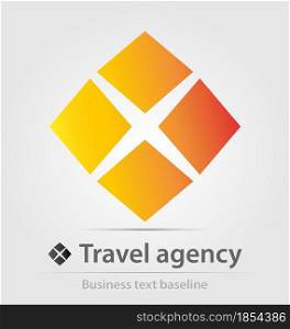 Travel agency business icon for creative design work. Travel agency business icon