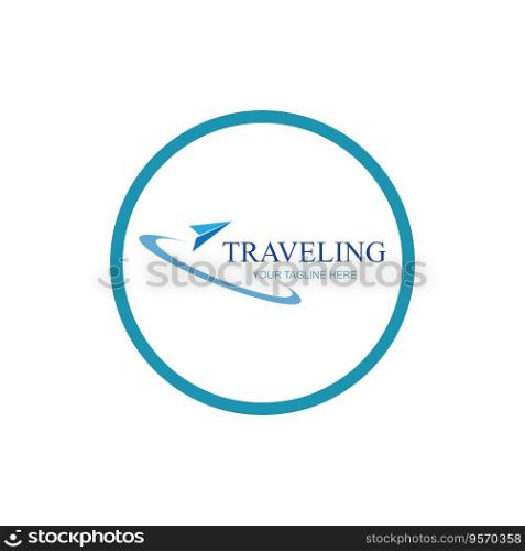 travel agency logo vector illustration design template