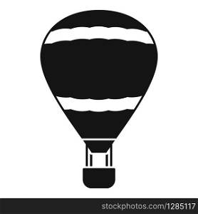 Travel air balloon icon. Simple illustration of travel air balloon vector icon for web design isolated on white background. Travel air balloon icon, simple style