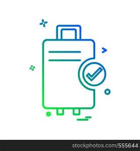 Travel bag icon design vector