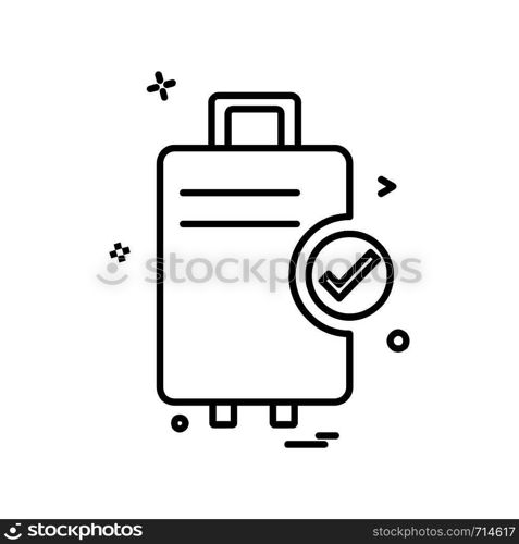 Travel bag icon design vector