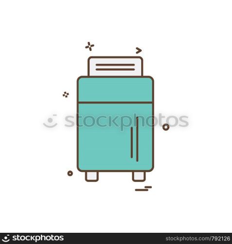 Travel bag icon design vector